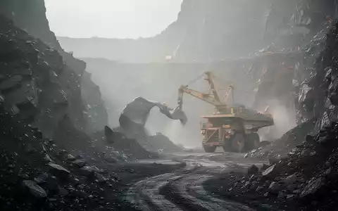 Eine abstrakte Szene, die den Bergbausektor darstellt, mit Texturen, die an geologische Prozesse und Ressourcengewinnung erinnern. - Foto: über boerse-global.de
