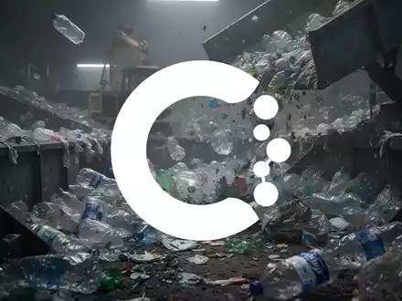 Eine abstrakte, atmosphärische Szene, die den Kunststoffrecyclingsektor darstellt, mit dunklen Tönen und einer gedämpften Stimmung. - Foto: über boerse-global.de