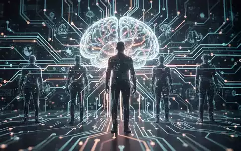 Stilisierte neuronale Netzstruktur mit menschlichen Silhouetten, die den Einfluss von KI auf Personalwesen und EU AI Act darstellt. - Foto: über boerse-global.de
