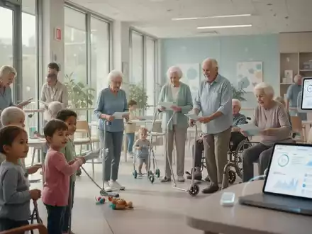 Eine vielfältige Gruppe von Menschen jeden Alters nimmt an präventiven Gesundheitsaktivitäten in einem modernen Zentrum teil. - Foto: über boerse-global.de