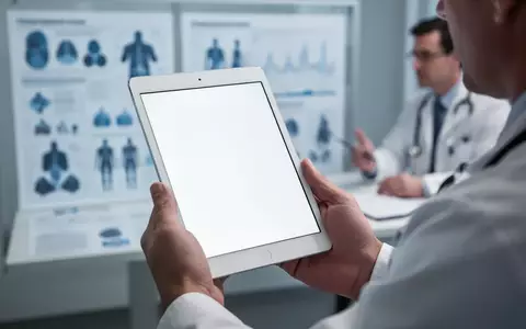 Eine Hand hält eine einzelne weiße Tablette, im Hintergrund eine verschwommene medizinische Umgebung. - Foto: über boerse-global.de