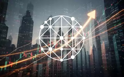 Abstrakte Darstellung von Finanzmärkten mit starkem Aufwärtstrend, symbolisiert durch Lichtstreifen und verschwommene Finanzarchitektur. - Foto: über boerse-global.de