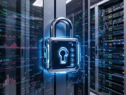 Ein stilisiertes, blau leuchtendes digitales Schloss symbolisiert verschärfte Maßnahmen gegen Steuerkriminalität und Finanzbetrug. - Foto: über boerse-global.de
