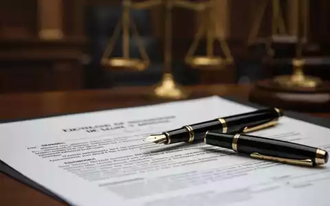 Ein Kugelschreiber liegt auf einem juristischen Dokument, das einen Vertrag oder eine Kündigung darstellt, mit einem unscharfen Hintergrund. - Foto: über boerse-global.de