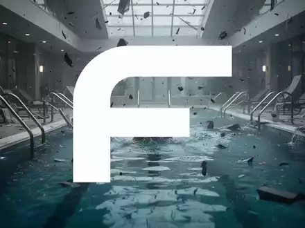 Eine abstrakte, atmosphärische Szene, die den Schwimmbad- und Wellnesssektor darstellt, mit gedämpften Farben und einem Gefühl der Unsicherheit. - Foto: über boerse-global.de