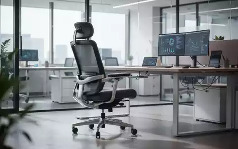Ein moderner, ergonomischer Bürostuhl und Schreibtisch in einem hellen, zeitgenössischen Büro, das Komfort und Flexibilität betont. - Foto: über boerse-global.de