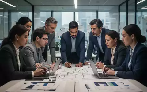 Ein vielfältiges Team von Fachleuten arbeitet konzentriert zusammen, um ein komplexes Problem in einem modernen Büro zu lösen. - Foto: über boerse-global.de