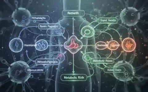 Abstrakte Darstellung von metabolischen Wegen und Hormonregulierung mit blauen und grünen Tönen, die auf systemische Gesundheitsrisiken hinweisen. - Foto: über boerse-global.de