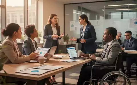 Eine vielfältige Gruppe von Geschäftsleuten in einem modernen Büro, die Zusammenarbeit und Unterstützung im Rahmen des BEM widerspiegeln. - Foto: über boerse-global.de