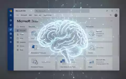 Stilisierte leuchtende KI-Gehirn-Ikone auf minimalistischer Microsoft 365-Oberfläche, symbolisiert frühen Zugang zu neuen KI-Funktionen. - Foto: über boerse-global.de