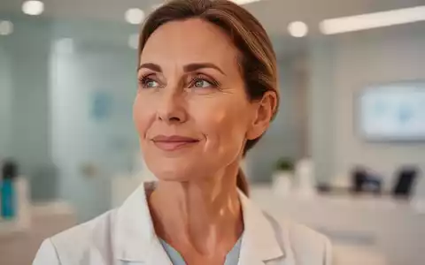 Eine ruhige, nachdenkliche Frau mittleren Alters, die Gelassenheit und Wohlbefinden ausstrahlt, in einem modernen Wellness-Umfeld. - Foto: über boerse-global.de