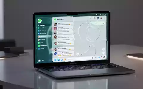 Nahaufnahme eines MacBook Pro-Bildschirms mit der neuen WhatsApp-Oberfläche, transluzenter 'Liquid Glass'-Seitenleiste und aktualisierten Designelementen. - Foto: über boerse-global.de