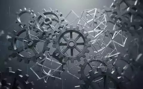 Eine abstrakte Darstellung von ineinandergreifenden Zahnrädern und unvollständigen geometrischen Formen, die eine komplexe Entscheidungsfindung symbolisieren. - Foto: über boerse-global.de