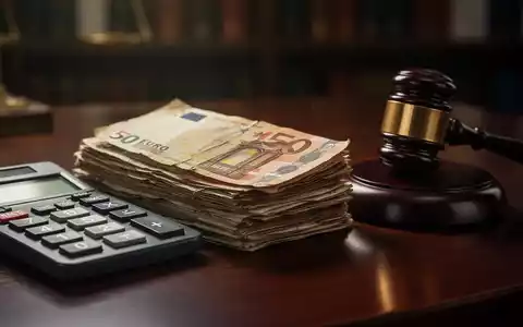 Nahaufnahme eines Stapels alter deutscher Euro-Banknoten mit einem Taschenrechner und einem Hammer auf einem dunklen Holztisch. - Foto: über boerse-global.de