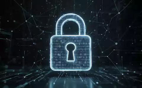 Stilisiertes, leuchtendes Vorhängeschloss mit Binärcode vor dunklem Tech-Hintergrund, symbolisiert Cybersicherheit und digitale Bedrohungen. - Foto: über boerse-global.de