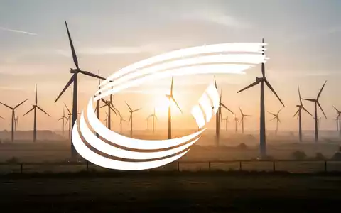 Abstrakte Darstellung des Sektors für erneuerbare Energien mit Windturbinen bei Sonnenaufgang, die Wachstum signalisieren. - Foto: über boerse-global.de