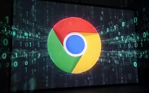 Stilisierte Google-Chrome-Logos mit Binärcode im Hintergrund, symbolisieren kritisches Software-Update und Cybersicherheit. - Foto: über boerse-global.de