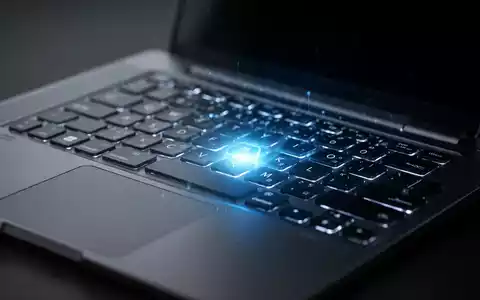 Nahaufnahme einer Laptop-Tastatur mit blauem Licht unter den Tasten, Symbol für Technologie und Updates. - Foto: über boerse-global.de