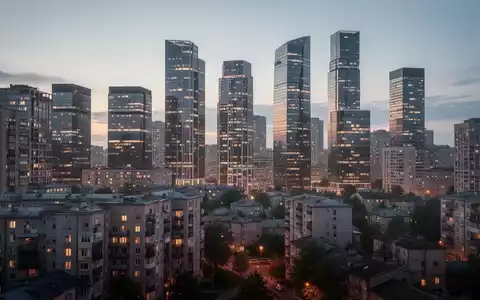 Eine vielfältige Stadtlandschaft in der Dämmerung, mit modernen Wolkenkratzern und Wohngebäuden, die Immobilienkonzentration widerspiegelt. - Foto: über boerse-global.de