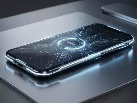 Nahaufnahme eines eleganten, modernen Smartphones mit leuchtendem Bildschirm, das fortschrittliche Technologie und Innovation bei Mobilgeräten repräsentiert. - Foto: über boerse-global.de