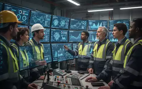 Sicherheitsexperten und Teamleiter für Arbeitssicherheit in einem modernen Kontrollraum, die digitale Dashboards überwachen. - Foto: über boerse-global.de