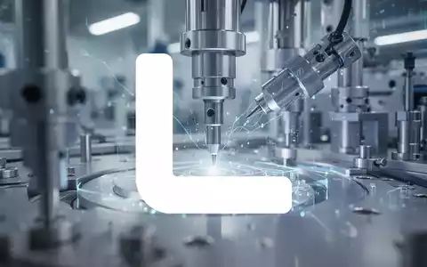 Abstrakte, atmosphärische Szene der Hightech-Fertigungsindustrie in kühlen Blau- und Silbertönen, die Präzision und Innovation andeutet. - Foto: über boerse-global.de