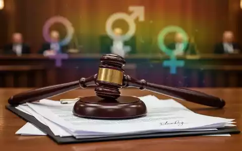 Ein Richterhammer liegt auf juristischen Dokumenten in einem Gerichtssaal, der Gerechtigkeit und Antidiskriminierung symbolisiert. - Foto: über boerse-global.de