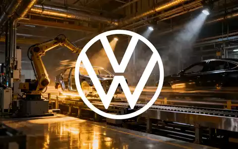 Eine abstrakte, atmosphärische Szene einer modernen Automobilfabrik mit warmem, goldenem Licht, das Bereiche beleuchtet, die Betrieb und Widerstandsfähigkeit andeuten. - Foto: über boerse-global.de