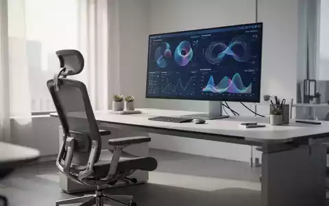 Ein moderner, ergonomisch gestalteter Büroarbeitsplatz mit einem schlanken Schreibtisch, ergonomischem Stuhl und einem Monitor. - Foto: über boerse-global.de