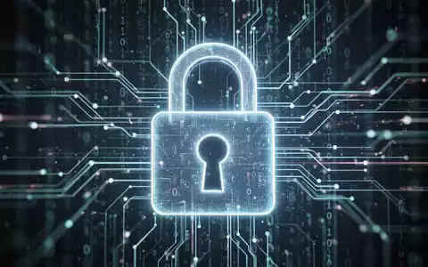 Leuchtendes digitales Vorhängeschloss-Symbol vor abstrakten Datenlinien und Binärcode, Symbol für Online-Banking-Sicherheit. - Foto: über boerse-global.de
