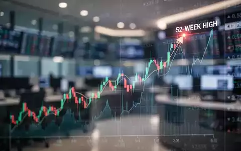 Ein digitaler Aktienchart zeigt einen Aufwärtstrend mit einem Datenpunkt nahe einem 52-Wochen-Hoch. - Foto: über boerse-global.de