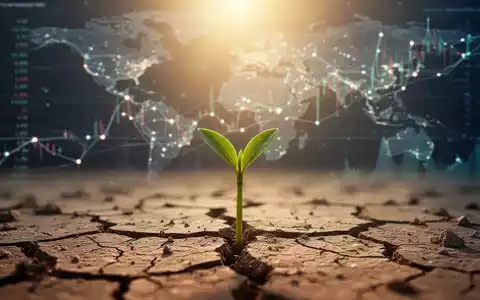 Eine einzelne grüne Pflanze wächst aus trockener Erde, symbolisiert nachhaltiges Wachstum und Investitionen. - Foto: über boerse-global.de