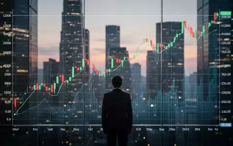 Abwärtstrend-Aktienchart über einer verschwommenen Finanzmetropole bei Dämmerung, der einen Marktverfall symbolisiert. - Foto: über boerse-global.de