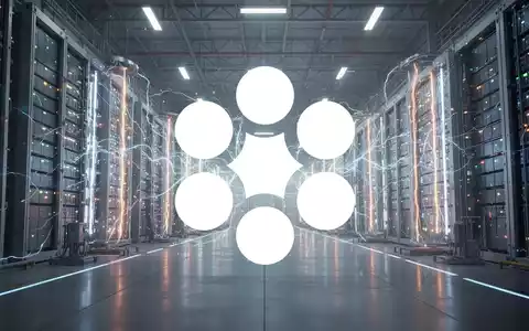 Abstrakte Darstellung von Energiespeicherung und Batterietechnologie in einer grossen Industrieanlage mit leuchtenden Elementen. - Foto: über boerse-global.de
