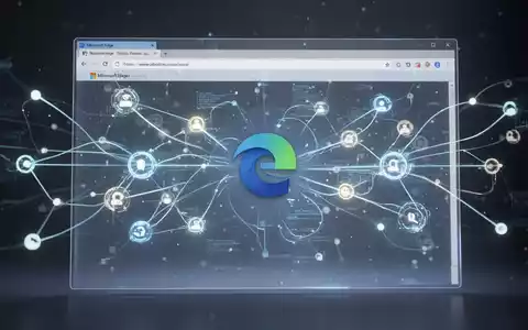Stilisierte digitale Oberfläche mit leuchtenden Linien und verbundenen Knoten, die Webbrowser und Datensynchronisation darstellt. - Foto: über boerse-global.de