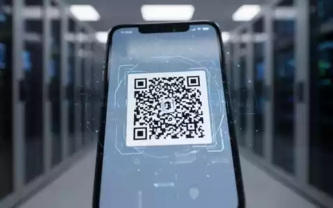 Ein Smartphone-Bildschirm zeigt einen QR-Code, mit einer digitalen Überlagerung, die einen Sicherheitsscan andeutet. - Foto: über boerse-global.de