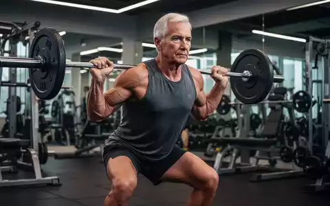 Eine über 50-jährige Person führt im Fitnessstudio eine Krafttrainingsübung mit Gewichten durch. - Foto: über boerse-global.de