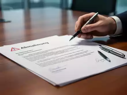 Nahaufnahme eines juristischen Dokuments, möglicherweise einer Abmahnung, auf einem Schreibtisch, mit einer Hand und einem Stift. - Foto: über boerse-global.de