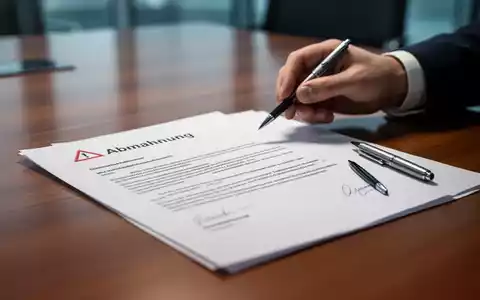 Nahaufnahme eines juristischen Dokuments, möglicherweise einer Abmahnung, auf einem Schreibtisch, mit einer Hand und einem Stift. - Foto: über boerse-global.de