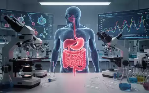 Medizinische Forschung zur menschlichen Verdauung und Darmgesundheit mit wissenschaftlichen Instrumenten und Datenvisualisierung. - Foto: über boerse-global.de