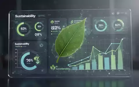 Eine digitale Benutzeroberfläche mit Nachhaltigkeitsmetriken und Diagrammen, die Transparenz und Umweltauswirkungen darstellt. - Foto: über boerse-global.de