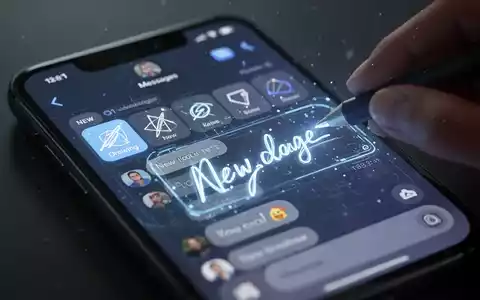 Nahaufnahme eines Smartphone-Bildschirms mit der Apple Messages App und neuen Handschrift- und Zeichenfunktionen. - Foto: über boerse-global.de