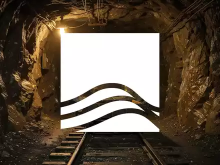 Ein schwach beleuchteter unterirdischer Goldminentunnel mit goldenem Licht, das sich auf nassen Felswänden spiegelt. - Foto: über boerse-global.de