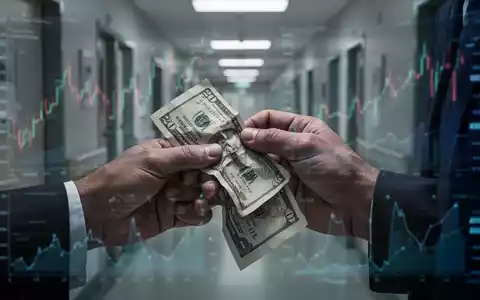Nahaufnahme von Händen, die ein zerknittertes Dokument halten, vor einem unscharfen Hintergrund aus Finanzdiagrammen oder einem Krankenhausflur. - Foto: über boerse-global.de