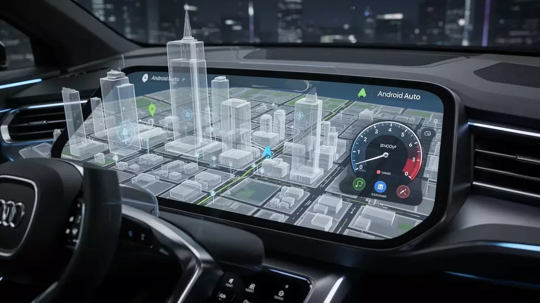 Android Auto 17.3: Google Maps mit 3D-Karten und KI-Navigation