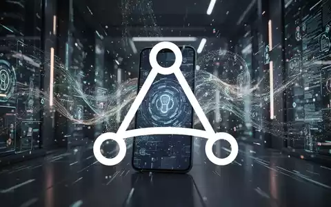 Abstrakte Darstellung der mobilen Technologie- und Werbebranche im Wandel, mit dynamischen digitalen Mustern und futuristischer Beleuchtung. - Foto: über boerse-global.de