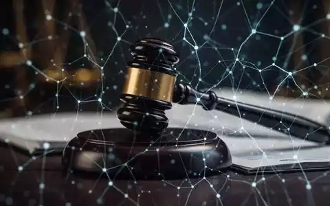 Abstrakte Darstellung von KI-Netzwerken und einem verschwommenen Richthammer, symbolisiert KI-Sorgfaltspflicht und rechtliche Haftung. - Foto: über boerse-global.de