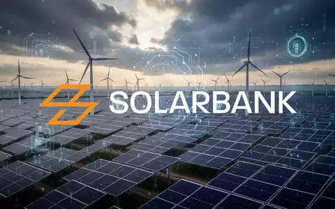 Solaranlage unter dramatischem Himmel, mit subtilen visuellen Hinweisen auf Rechenzentren und künstliche Intelligenz. - Foto: über boerse-global.de