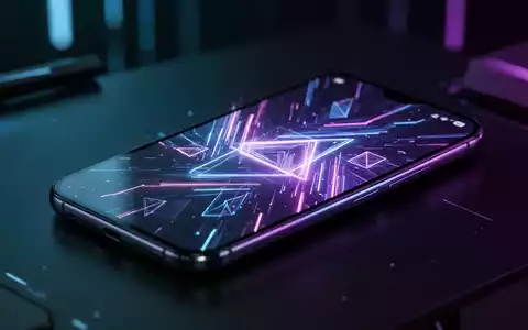 Nahaufnahme eines modernen Smartphone-Bildschirms mit komplexer, leuchtender digitaler Oberfläche, die ein Software-Update darstellt. - Foto: über boerse-global.de