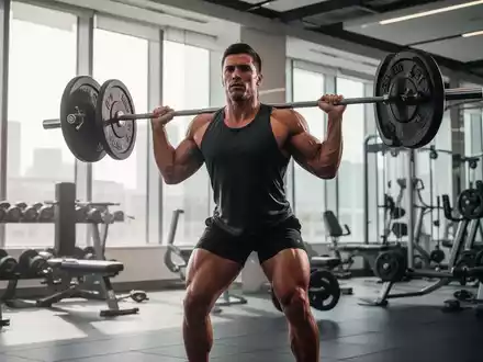 Eine Person macht Krafttraining mit Gewichten in einem modernen Fitnessstudio, Licht fällt durch große Fenster. - Foto: über boerse-global.de